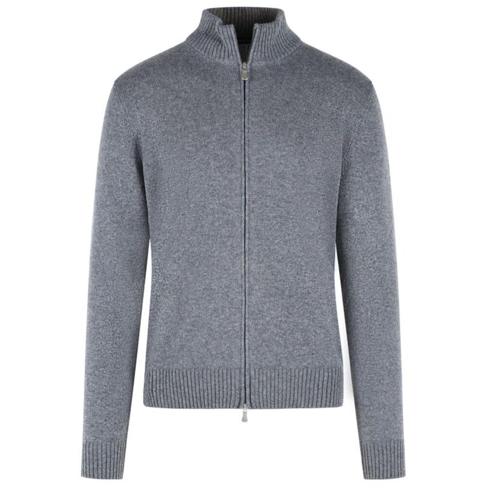 Gran Sasso Grey Cashmere Cardigan Men